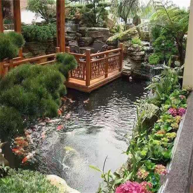 万宁院子小鱼池假山设计